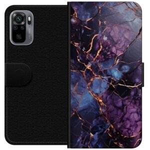 Xiaomi Redmi Note 10S Plnboksfodral Marmor Bl Lila