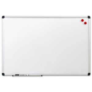 Whiteboard 35x25 cm magnetisk med aluminiumsramme inkl. 1 marker og 2 magneter