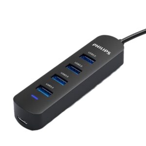 Philips USB3.0 Splitter Dockningsstation Höghastighets 4-portars HUB Hub Laptop Multi Converter 0,2m