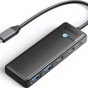 Orico USB-C-hubb PAPW2AC-C3-015-BK-EP 2x USB-A, 2x USB-C, PD 100W