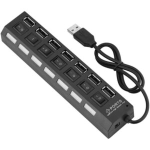 USB 2.0 Hub 7 portar USB splitter Flera USB-portar Adapter Höghastighets 480mbps[360]