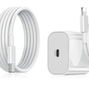 Laddare USB-C kompatibel med iPhone strömadapter 20W + 2m Kabel