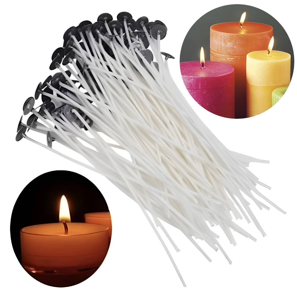 100st Candle Sustainers - Ljusveke - Candle wicks - Vaxade vekar