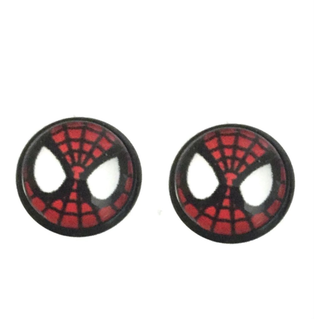 Örhängen Spindelmannen Stift/Stud Marvel Spiderman Svart