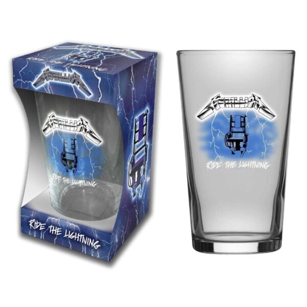 METALLICA - RIDE THE LIGHTNING - BEER GLASS (BOXED)