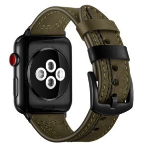 Leather Armband Apple Watch 45mm Series 9 Grn