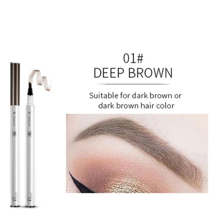 Vattentät ögonbrynstatueringspenna Sketch Gaffelspets Microblading Makeup Penna Ink Sketch_MRQT*2892