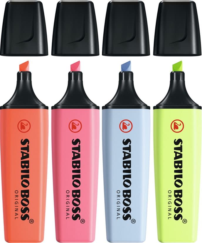 Överstrykningspenna Pastell 4-Pack STABILO BOSS