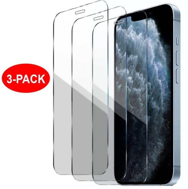 3-Pack - iPhone 12/12 Pro - Hrdat Glas Skrmskydd Transparent