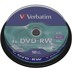 Verbatim 43552 DVD-RW 4.7 GB 10 st Spindel Rewritable