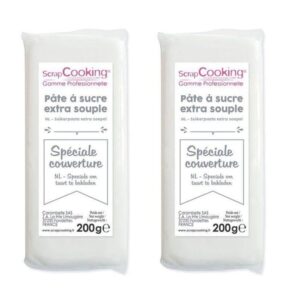 Vit coverture sockerpasta 400 g