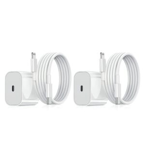 2-Pack - Laddare fr iPhone Adapter+Kabel 20W USB-C Snabbladdare