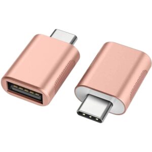 NRDIC USB A 3.0 OTG hona till USB C hane adapter Aluminium rose gold OTG USB-C adapter synk och laddning