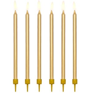 12 fdelsedagsljus guldfrgade (12,5 cm)