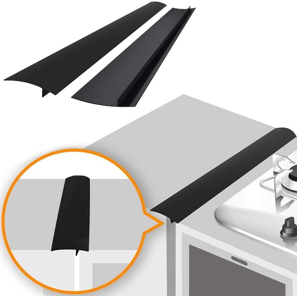 INF Spislist - håller rent mellan spis och skåp 61.5 cm Svart 2-pack