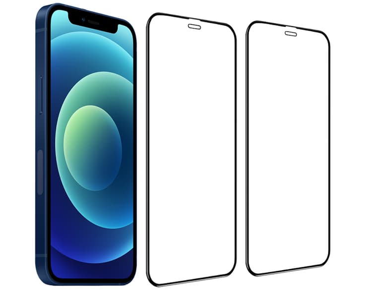 2-pack Härdat glas Hel Täckande Skärmskydd iPhone 12 Pro Max