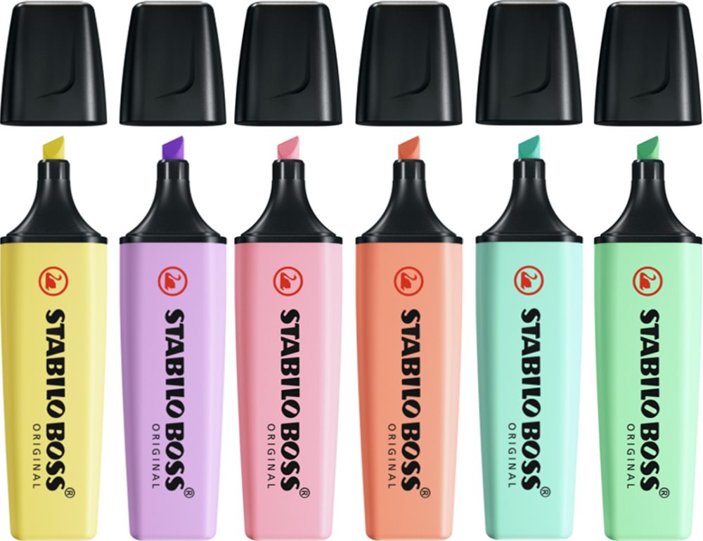 Överstrykningspenna Pastell 6-Pack STABILO BOSS
