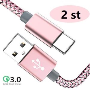 2 st super kvalitet 3 m usb-c svart