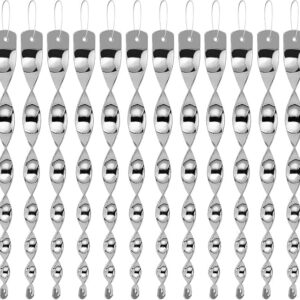 OBOSOE Spiralformad reflekterande fågelskrämma 12-pack Silver 30 cm