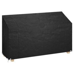 vidaXL Överdrag för trädgårdsbänk 12 öljetter 210x70x70/88 cm polyeten