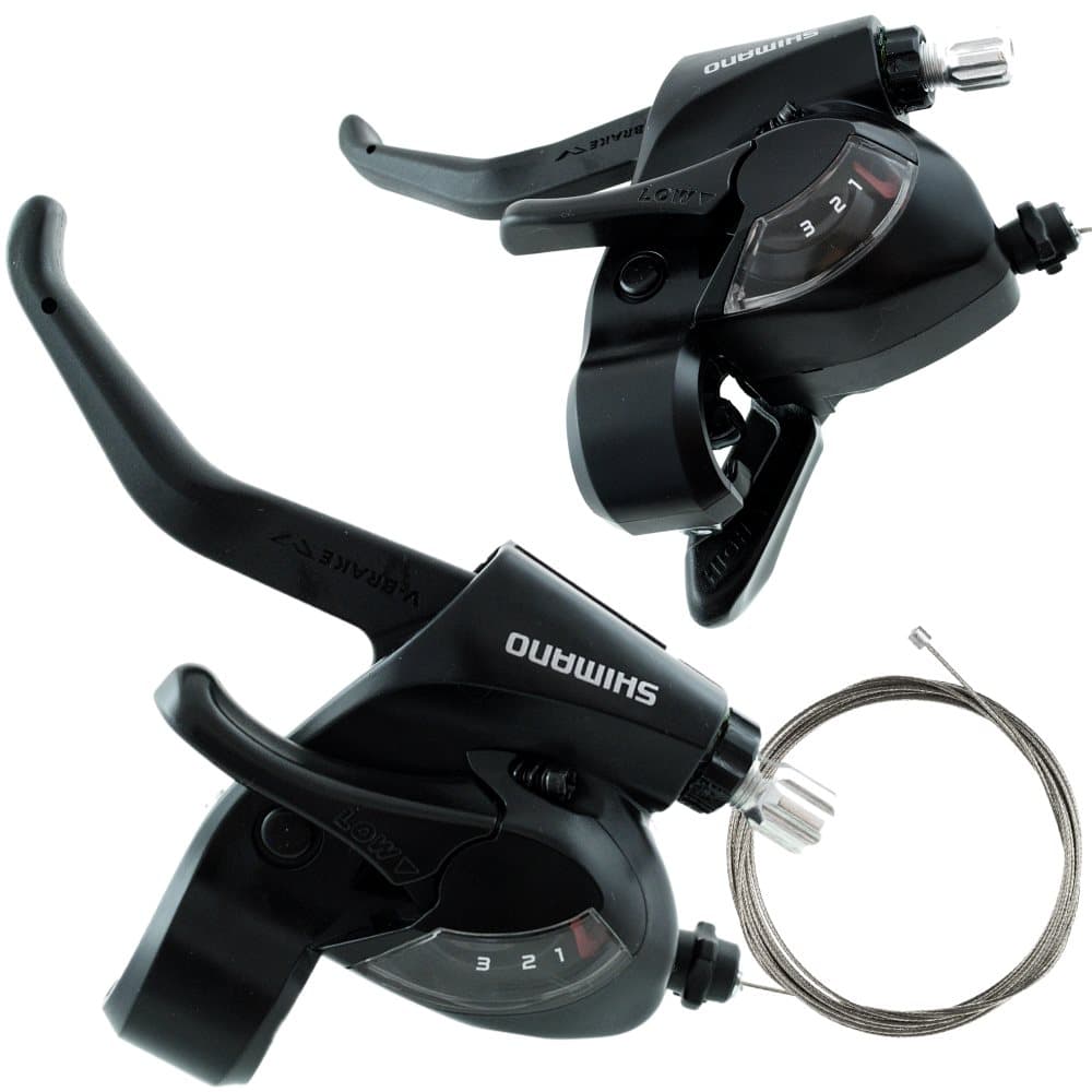 Vänster framhandtag Svart Shimano ST-EF41 3 Rad.