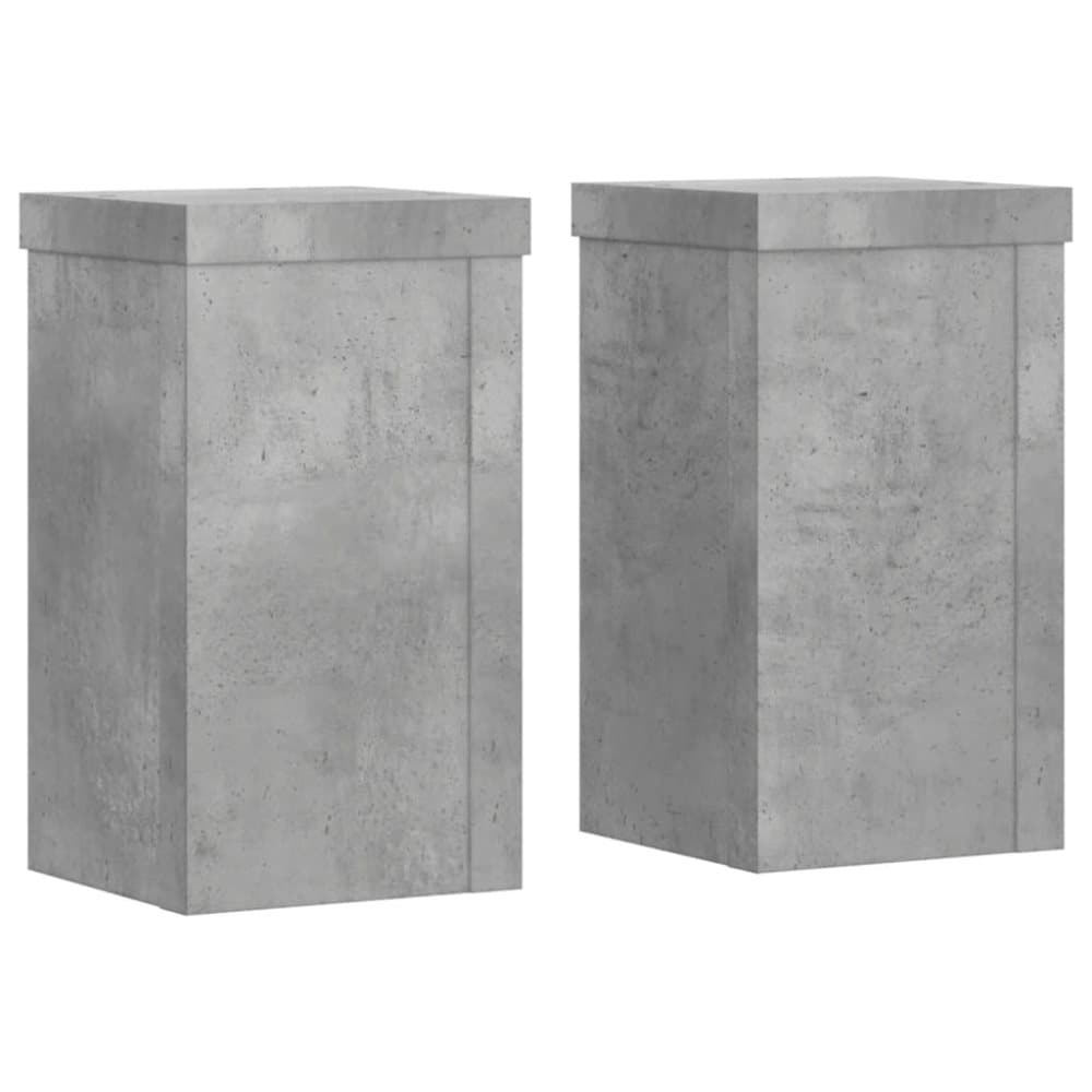 vidaXL Växtställ 2 st betonggrå 10x10x18 cm konstruerat trä