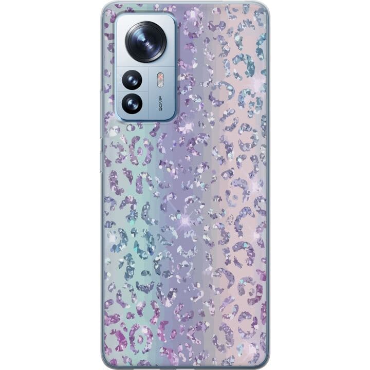 Xiaomi 12 Pro Genomskinligt Skal Glitter Leopard