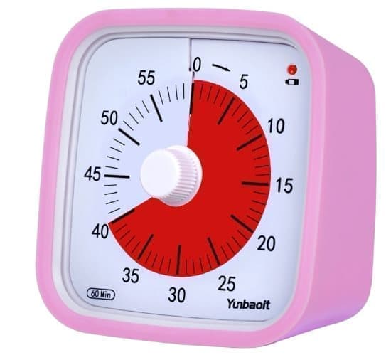 OBOSOE Visuell Timer fr Klassrum & Barn - 60 minuter,Justerbar Volym, 10x10 cm