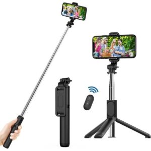 Perche Selfie Bluetooth med Avtagbar Fjärrkontroll Förlängningsbart Teleskopstativ för iPhone Samsung Xiaomi Huawei Phonillico®
