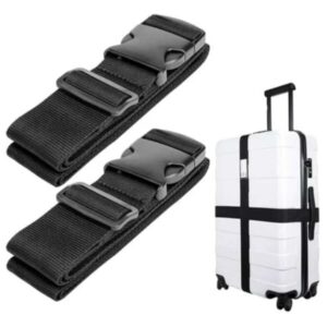 2-Pack Bagagerem Bagageband Svart
