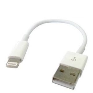 Lightning-kabel till USB, 13cm, vit