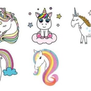 Unicorn barntatueringar 10 stora gnuggisar med enhrningsmotiv