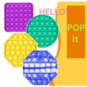 Popit Fidget Toys Pop It CE Godkänd 4st Modeller