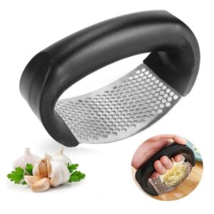 Vitlökspress i Stål – Garlic Press Handtag – Svart