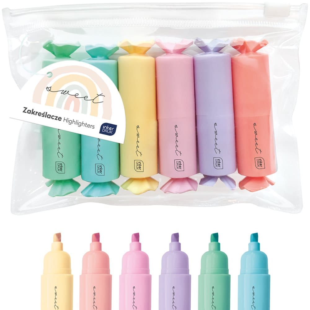 Highlighters 6 färger Sweet Interdruk
