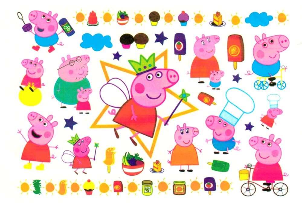 Peppa Pig barntatueringar 20 st gnuggisar fr lek och kalas