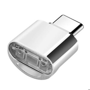 USB-C-adapter - Ej specificerad - Micro SD/TF-kortlsare - Laddning och verfring - Silver - Kompakt