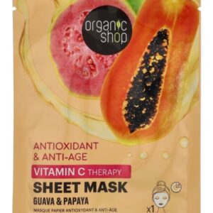 Organic Shop Antioxidant & Anti-Aging Vitamin C Sheet Mask 25 g Guava & Papaya