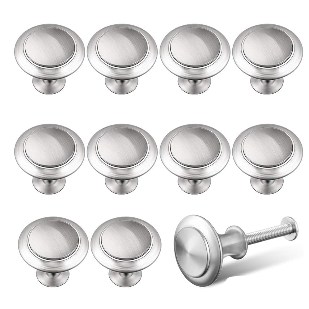 Knoppar till luckor och lådor - 27mm 10-pack Rostfritt stål
