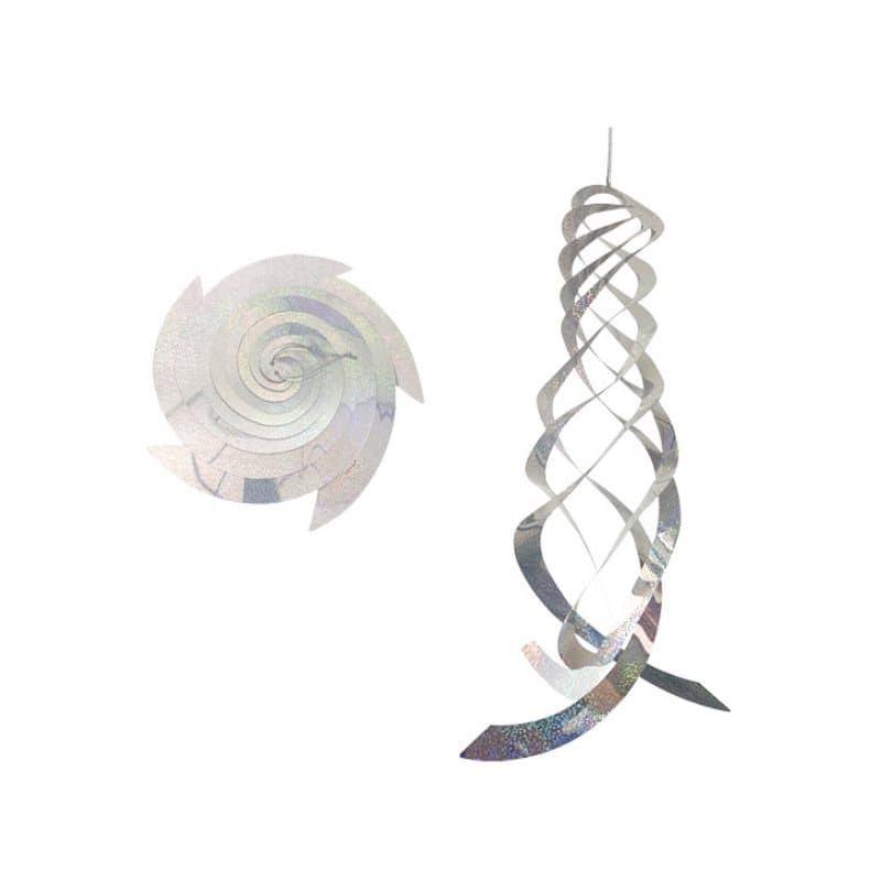 Reflekterande fågelskrämma spiralformad
