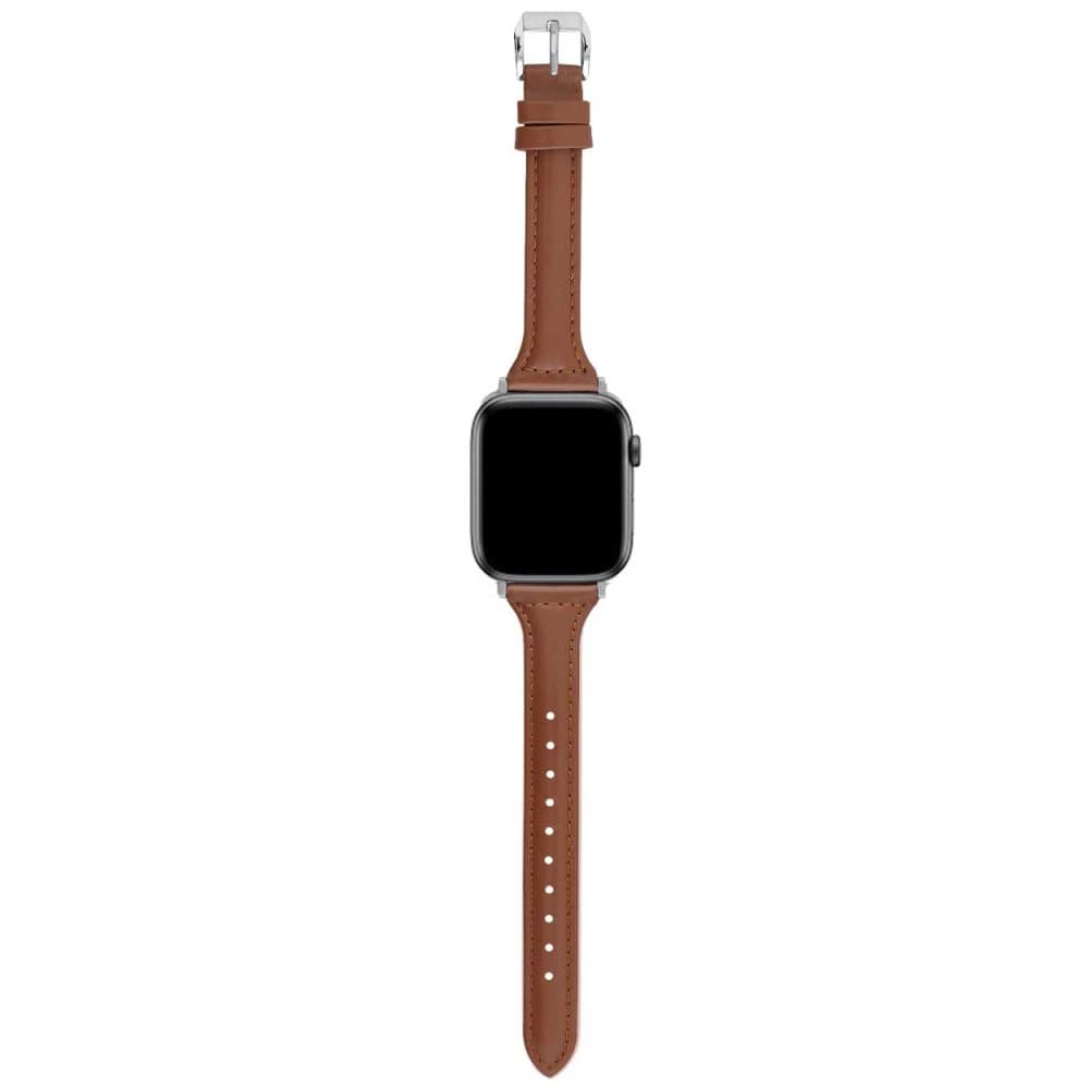 Lderarmband Apple Watch 42/44/45/49 1-8/SE/Ultra Smalt Brun
