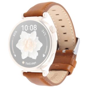 18mm klockarmband Garmin Venu 3S / Forerunner 265S / Forerunner 255S / Venu 2S / Vivomove 3S Top Layer Cowhide lderarmband - Brun