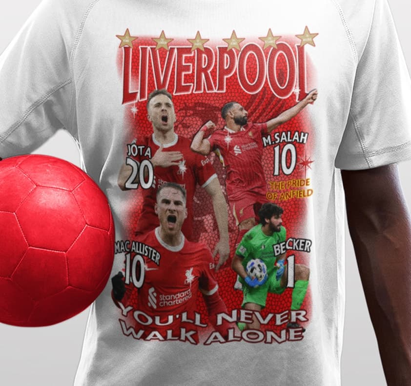 *REA* Liverpool sports t-shirt med spelare tryck fram mjuk sportstrja YNWA