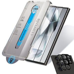 2-Pack Samsung Galaxy S24 Ultra Skrmskydd & 2-Pack Linsskydd - Hrdat Glas | [Automatisk Installation] - Bubbelfritt