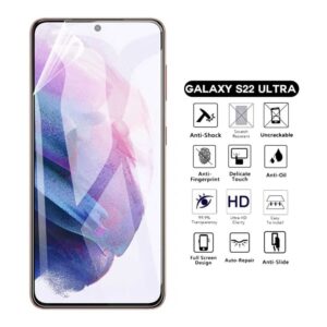 2-Pack Heltckande Galaxy S22 Ultra Skrmskydd Nanoedge