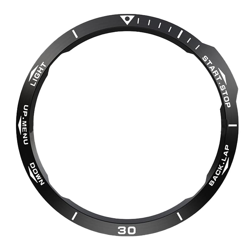 INF Snygg Svart & Vit Ram för Garmin Fenix 6X-serien