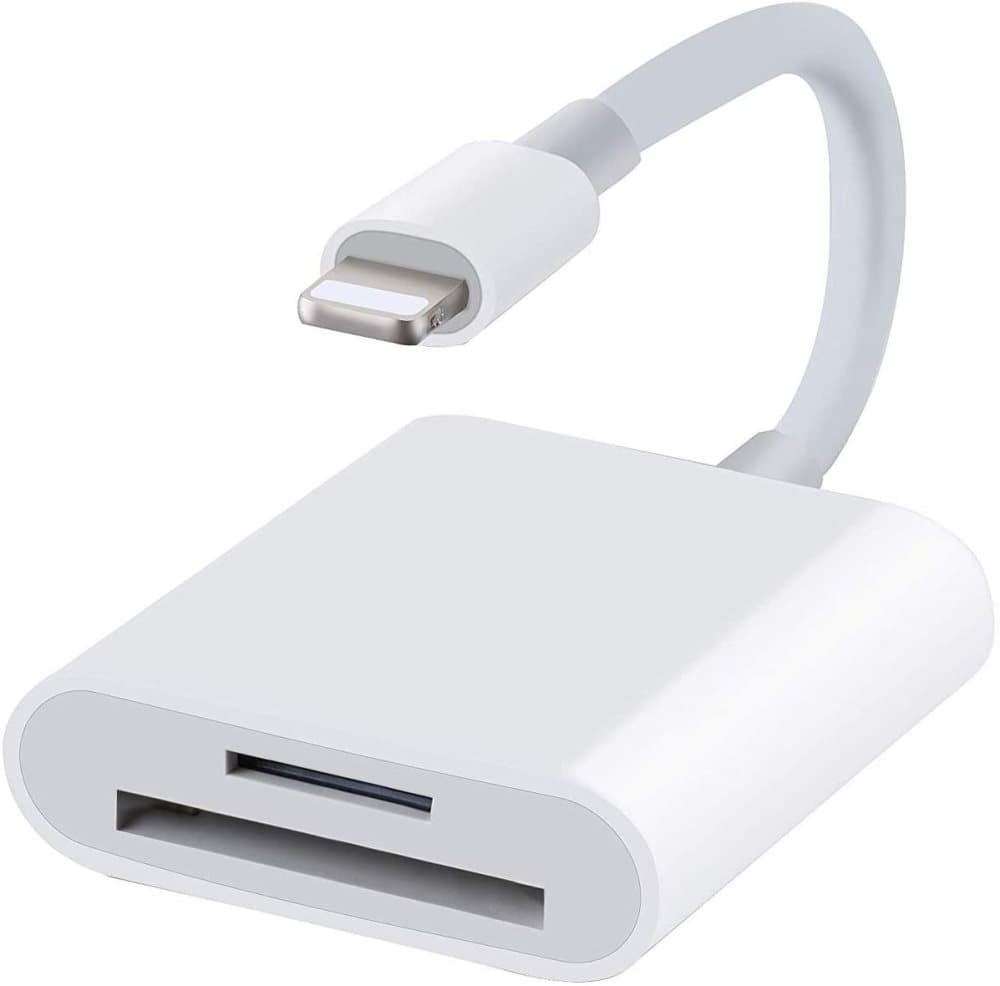 Lightning till SD Kortläsare iPhone Vit-SD Card Reader