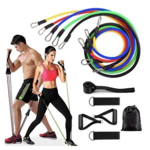 11-delar Träningsband, Motståndsband, yoga, rehab