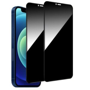2-Pack iPhone 12 Pro Max Sekretessskrmskydd - Hrdat Glas, Anti-Spy Privat Skydd