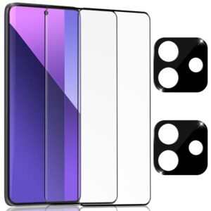 2-Pack Xiaomi Redmi Note 14 Skrmskydd & 2-Pack linsskydd - Hrdat Glas 9H - Super kvalitet 3D